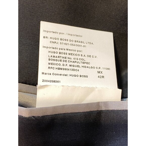 Hugo Boss Luxury Dark Gray Wool Blazer Sport Coat Jacket Two Button Men's Sz 42R - Picture 14 of 16